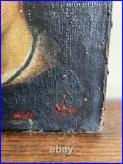 Tableau Ancien huile sur toile INCONNU (début XVIIIe-s) portrait de femme Tableau Ancien huile sur toile INCONNU (début XVIIIe-s) portrait de femme