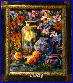 Tableau Armelle ANDREIS HST au couteau nature morte aux couleurs vitaminées Tableau Armelle ANDREIS HST au couteau nature morte aux couleurs vitaminées