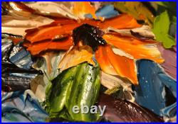 Tableau Armelle ANDREIS HST au couteau nature morte aux couleurs vitaminées Tableau Armelle ANDREIS HST au couteau nature morte aux couleurs vitaminées