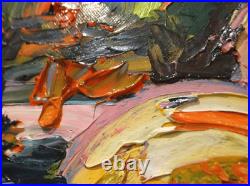 Tableau Armelle ANDREIS HST au couteau nature morte aux couleurs vitaminées Tableau Armelle ANDREIS HST au couteau nature morte aux couleurs vitaminées