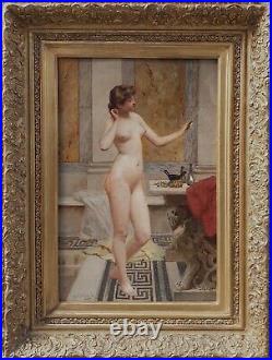 Tableau CODINA Y LANGLIN espagnole femme nue salle de bain peinture réaliste 19e