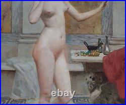 Tableau CODINA Y LANGLIN espagnole femme nue salle de bain peinture réaliste 19e