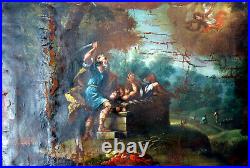 Tableau Epoque XVIIIe allégorie Biblique A Restaurer oil painting