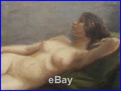 Tableau Femme Nue Allongee Nu Academie Etude Reclining Nude Woman Painting Study