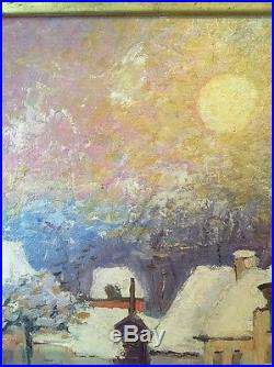 Tableau Huile Sur Toile Signée Paul Flaubert 1928-1994 French Impressionnist