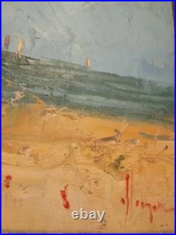 Tableau Huile sur Toile 30 x 40 cm de LES AMANTS FACE A LA MER Dominique Kleiner