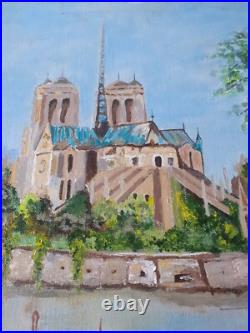 Tableau Huile sur toile Notre Dame de Paris