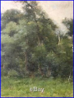 Tableau Impressionnisme Paysage Campagne Huile de Jules Cyrille Cavé 1859-1949