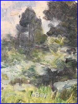 Tableau Impressionnisme Paysage Forestier Huile de Jules Cyrille Cavé 1859-1949
