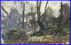 Tableau Impressionnisme Paysage de Sous bois Peinture de Jules C. Cavé 1859-1949