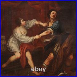 Tableau Joseph et la femme de Putiphar huile sur toile peinture 18ème siècle Tableau Joseph et la femme de Putiphar huile sur toile peinture 18ème siècle