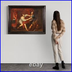 Tableau Joseph et la femme de Putiphar huile sur toile peinture 18ème siècle Tableau Joseph et la femme de Putiphar huile sur toile peinture 18ème siècle