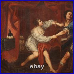 Tableau Joseph et la femme de Putiphar huile sur toile peinture 18ème siècle Tableau Joseph et la femme de Putiphar huile sur toile peinture 18ème siècle