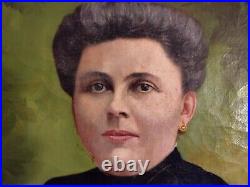 Tableau Original Huile sur Toile portrait Femme signé Émile Ralambo (1879-1963)