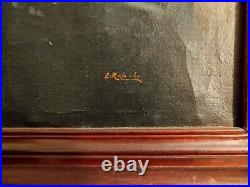 Tableau Original Huile sur Toile portrait Femme signé Émile Ralambo (1879-1963)
