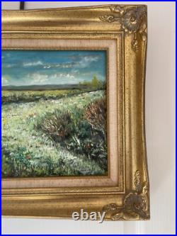Tableau Peinture Huile Toile Champ Campagne Nature Paysage Vert Encadré Signé Tableau Peinture Huile Toile Champ Campagne Nature Paysage Vert Encadré Signé
