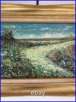 Tableau Peinture Huile Toile Champ Campagne Nature Paysage Vert Encadré Signé Tableau Peinture Huile Toile Champ Campagne Nature Paysage Vert Encadré Signé