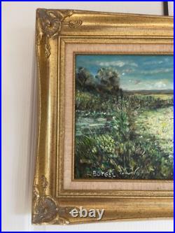 Tableau Peinture Huile Toile Champ Campagne Nature Paysage Vert Encadré Signé Tableau Peinture Huile Toile Champ Campagne Nature Paysage Vert Encadré Signé