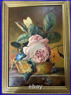 Tableau ancien Aquarelle sur toile signée Artiste Coté