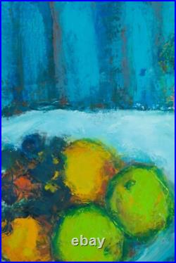 Tableau ancien Nature morte impressionniste fleurs et fruits Lydie Gérard hst Tableau ancien Nature morte impressionniste fleurs et fruits Lydie Gérard hst