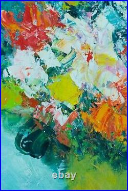 Tableau ancien Nature morte impressionniste fleurs et fruits Lydie Gérard hst Tableau ancien Nature morte impressionniste fleurs et fruits Lydie Gérard hst