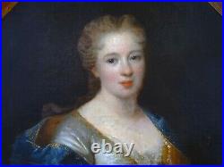 Tableau ancien Portrait de femme Ecole française du XVIIIe siècle Encadré