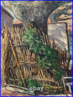 Tableau ancien huile paysage fauvisme signé Paul Cuchet Pierre Ambrogiani Peano
