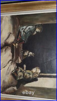 Tableau ancien huile sur toile