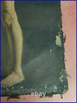 Tableau ancien huile sur toile INCONNU (XIXe-s) portrait