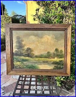 Tableau ancien huile sur toile signé