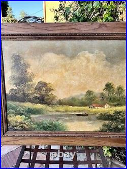 Tableau ancien huile sur toile signé