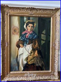 Tableau ancien peinture huile sur toile