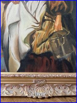 Tableau ancien peinture huile sur toile