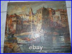 Tableau de Petar JOVANOVIC Huile Sur Toile Saint Tropez Paysage Marin Bateau Tableau de Petar JOVANOVIC Huile Sur Toile Saint Tropez Paysage Marin Bateau