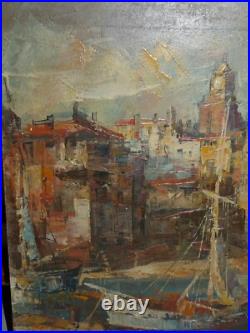 Tableau de Petar JOVANOVIC Huile Sur Toile Saint Tropez Paysage Marin Bateau Tableau de Petar JOVANOVIC Huile Sur Toile Saint Tropez Paysage Marin Bateau