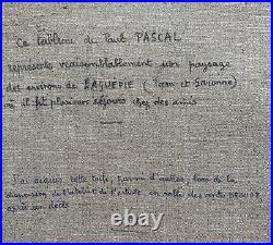 Tableau environs de Laguépie (Tarn et Garonne) signé Paul PASCAL (1867-1945)