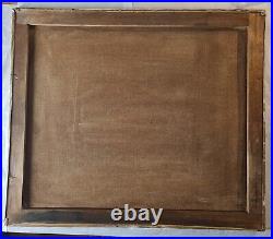 Tableau expressionniste abstrait monogramme E. N. Huile 60cm x 70cm