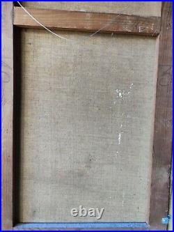 Tableau huile sur toile 19ème siècle 109 cm x 49 cm