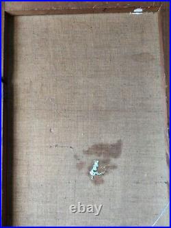 Tableau huile sur toile 19ème siècle 109 cm x 49 cm