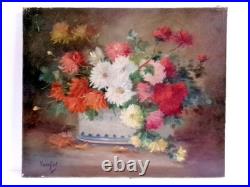 Tableau, huile sur toile Bouquet de Fleurs signé