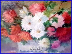 Tableau, huile sur toile Bouquet de Fleurs signé