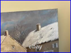 Tableau huile sur toile J. B Maurice VECKER (1896-1998) hiver sous la neige