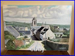 Tableau huile sur toile J. B Maurice VECKER 1899-1988 Locronan bretagne Tableau huile sur toile J. B Maurice VECKER 1899-1988 Locronan bretagne