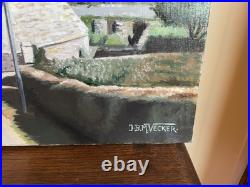 Tableau huile sur toile J. B Maurice VECKER 1899-1988 Locronan bretagne Tableau huile sur toile J. B Maurice VECKER 1899-1988 Locronan bretagne