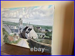 Tableau huile sur toile J. B Maurice VECKER 1899-1988 Locronan bretagne Tableau huile sur toile J. B Maurice VECKER 1899-1988 Locronan bretagne