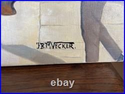 Tableau huile sur toile J. B Maurice VECKER (1899-1988) PORT DE DOUARNENEZ