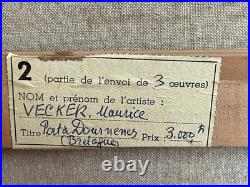 Tableau huile sur toile J. B Maurice VECKER (1899-1988) PORT DE DOUARNENEZ