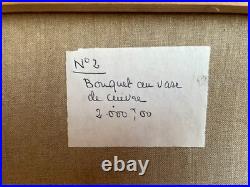 Tableau huile sur toile J. B Maurice VECKER 1899-1988 bouquet au vase de cuivre Tableau huile sur toile J. B Maurice VECKER 1899-1988 bouquet au vase de cuivre