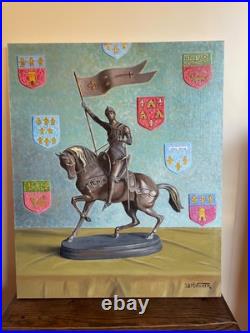 Tableau huile sur toile J. B Maurice VECKER (1899-1988) jeanne d'arc Tableau huile sur toile J. B Maurice VECKER (1899-1988) jeanne d'arc