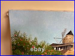 Tableau huile sur toile J. B Maurice VECKER (1899-1988) le vieux moulin de palma
